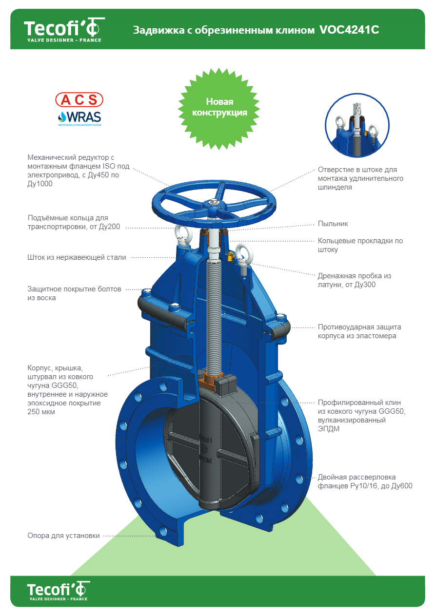 Задвижка с обрезиненным клином 100. Задвижка чугунная фланцевая Tecofi voc4241c ру-16 Ду-350. Задвижка Tecofi voc4241c. Задвижка чугунная фланцевая Tecofi voc4241c ру-16 Ду-65. Задвижка чугун фл Tecofi voc4241a.