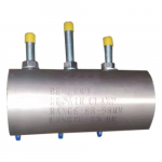 Хомут нерж L200мм DN125 (130-145) с чугунным замком