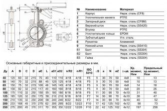 Затвор Benarmo 2040H PTFE DN150 из нержавеющей стали