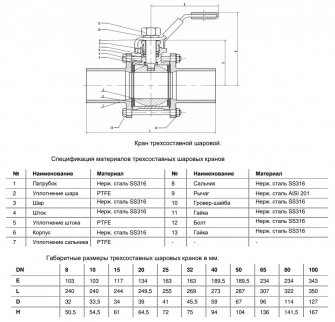 Кран шаровой Benarmo 4210H Ду10 Ру63