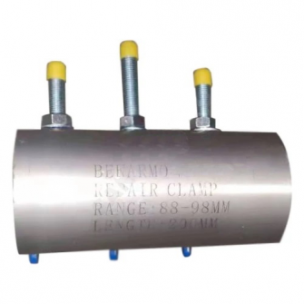 Хомут нерж L200мм DN200 (217-229) с чугунным замком