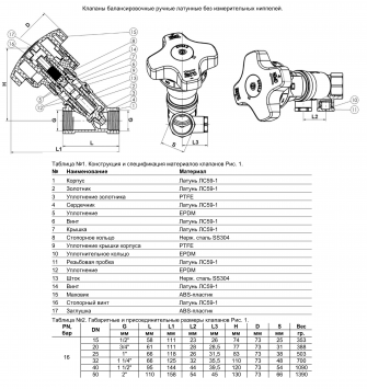 Клапан балансировочный Benarmo 3180H Ду32 Ру16 ручной