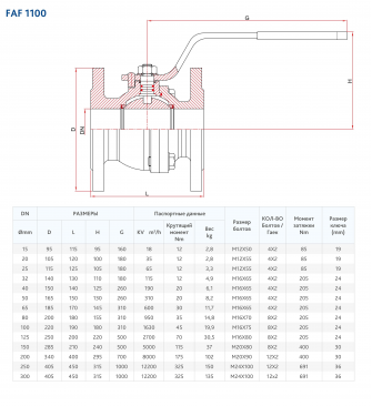 FAF 1100 (FAF 1220) Ду250 Ру16