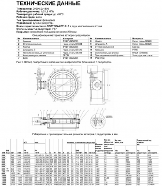 Затвор Benarmo 2210RA EPDM Ду1000 Ру10/16 Затвор Benarmo 2210RA EPDM Ду1000 Ру10/16